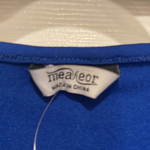 Blue, floral, mid sleeve dress. - Picture 3 of 7